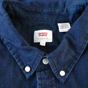 men's Levi's cotton shirt size xxl dark blue